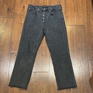 Denim Forum Black Ankle Jeans
